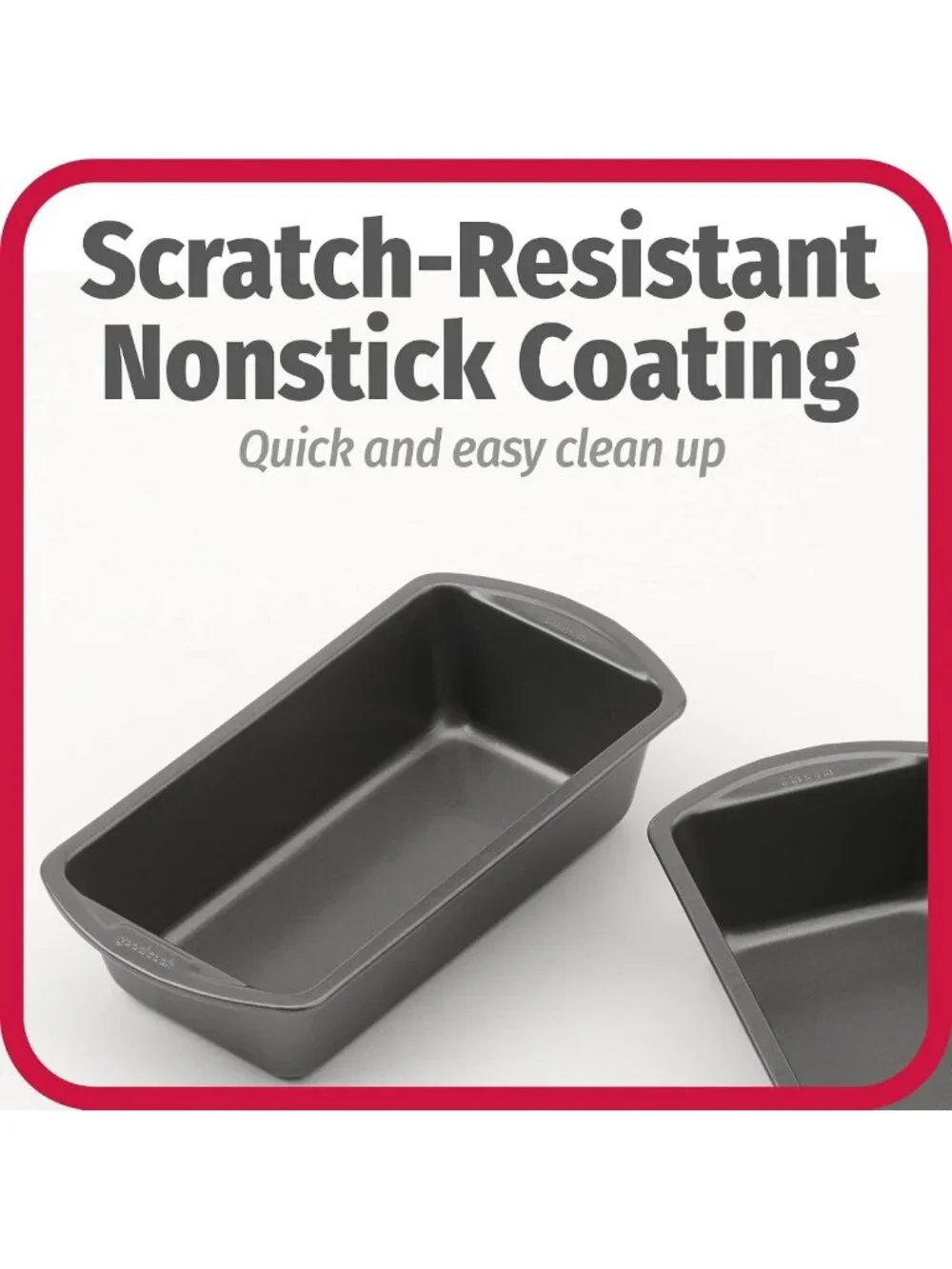 Heavy-Duty Nonstick Loaf Pans Set of 2 - 8x4 Inch Bakeware for Meatloaf, Breads